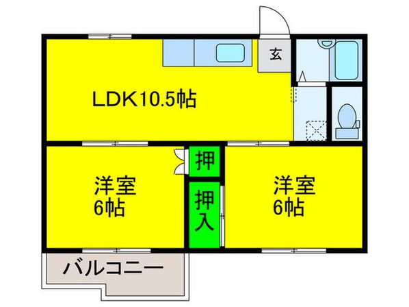 北野ハイツの物件間取画像